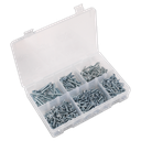 Sealey Zinc Plated Self-Tapping Countersunk Pozi Screw Assortment 510pc - DIN 7982