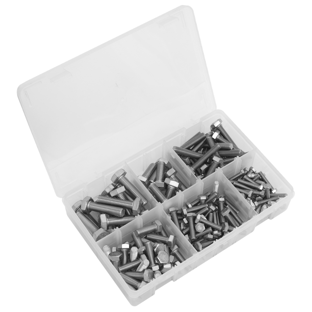 Sealey Stainless Steel Setscrew Assortment M5-M10 150pc