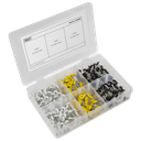 Sealey Numberplate Screw Assortment 4.8mm x 18mm 195pc - Plastic Enclosed Head