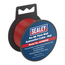 Sealey 8A Thick Wall Automotive Cable 6m - Red