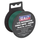 Sealey 17A Thick Wall Automotive Cable 4m - Green