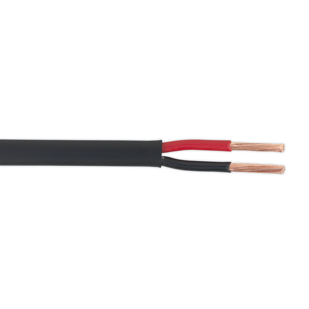 Thin Wall Flat Automotive Cable Twin 2 x 2mm² 28/0.30mm 30m - Black