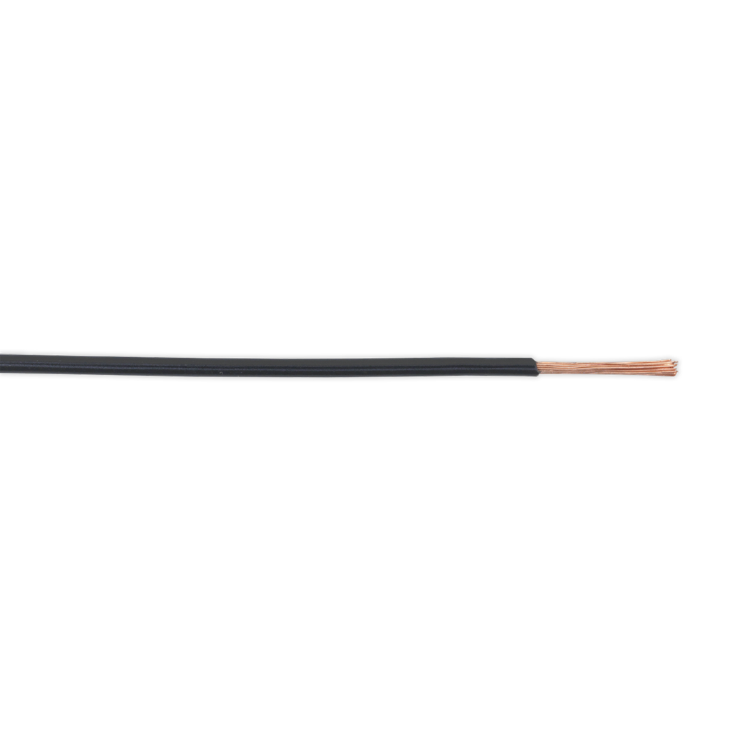 Sealey Thin Wall Automotive Cable Single 1mm² 32/0.20mm 50m - Black