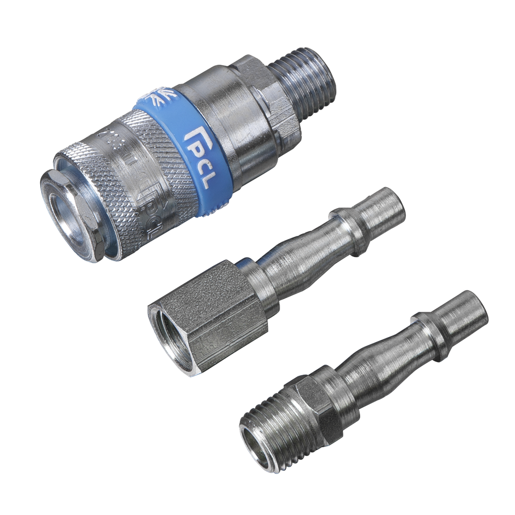 PCL Air Tool Coupling Kit 1/4"BSPT 3pc