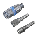 PCL Air Tool Coupling Kit 1/4"BSPT 3pc