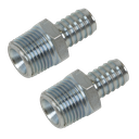 Sealey PCL Screwed Tailpiece Male 1/2"BSPT - 1/2" Hose - Pack of 2