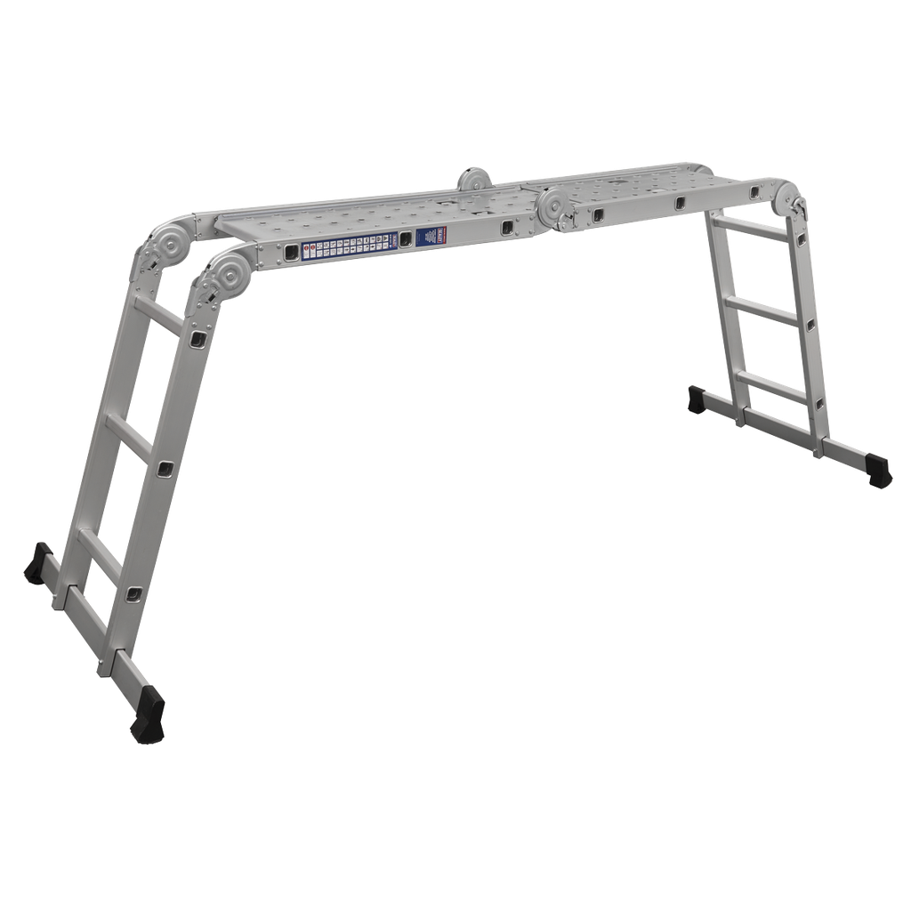 Sealey 4-Way Aluminium Folding Platform Ladder - BS EN 131