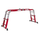 Aluminium 4-Way Multipurpose Adjustable-Height Ladder - EN 131