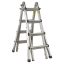Aluminium 4-Way Telescopic Adjustable-Height Ladder - EN 131