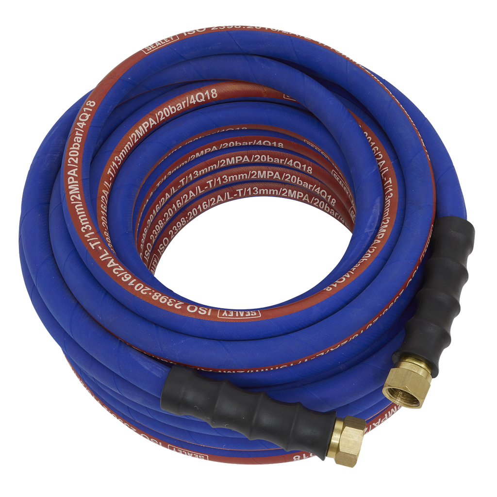 Sealey Extra-Heavy-Duty Air Hose with 1/2"BSP Unions 15m x 13mm