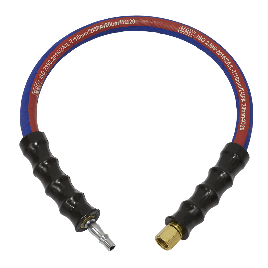 Sealey Air Leader Hose with Tailpiece & 1/4"BSP Union 600mm x 10mm
