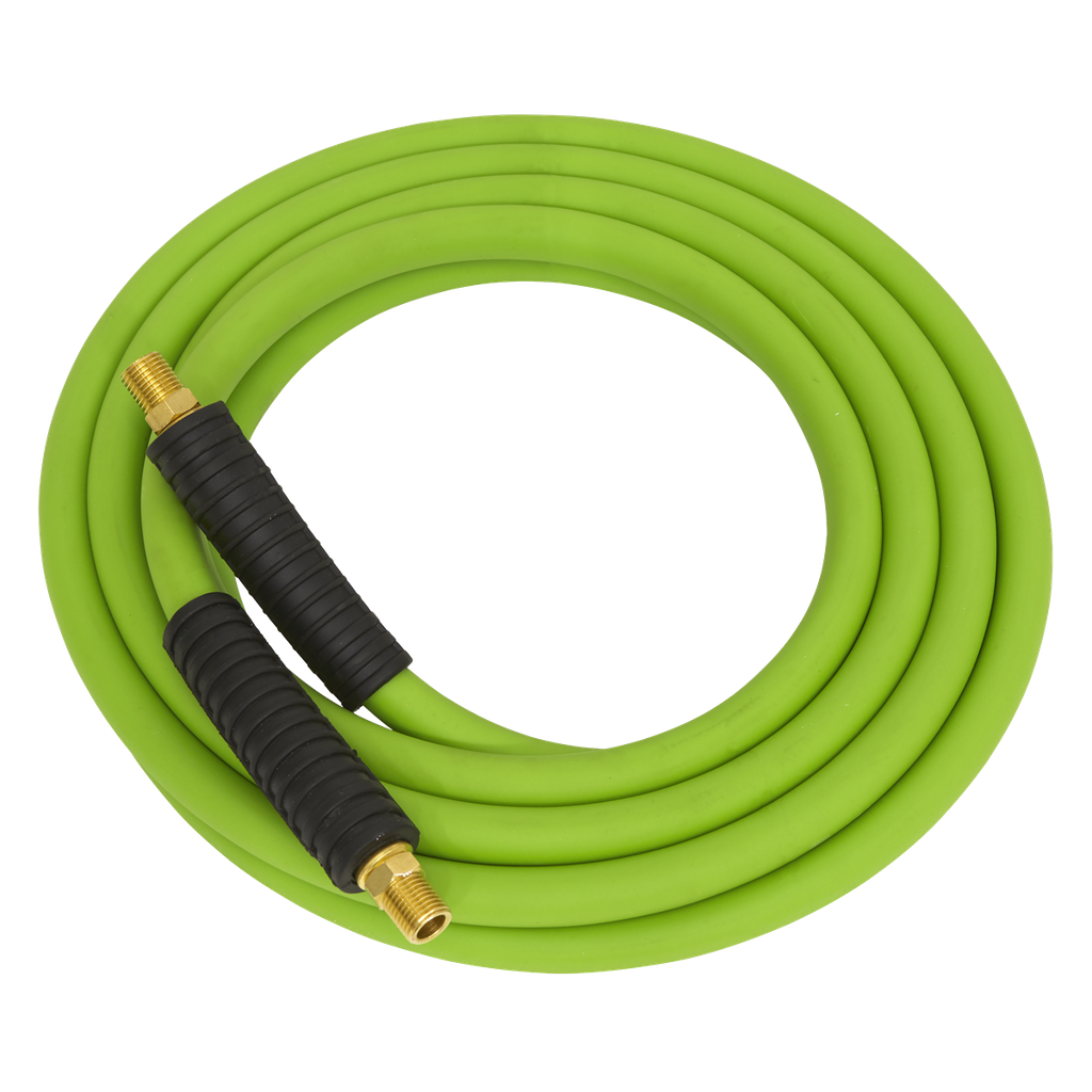Sealey High-Visibility Hybrid Air Hose with 1/4"BSP Unions 10m x 8mm