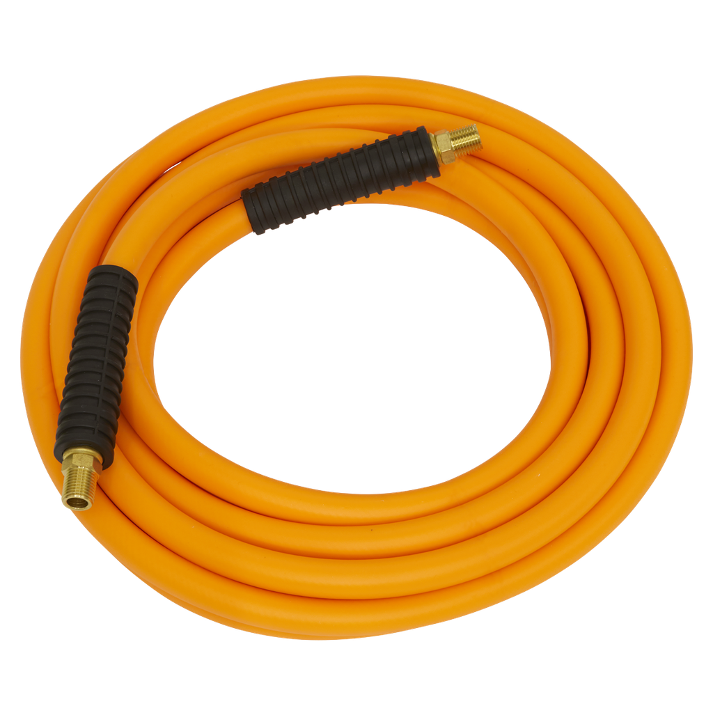High-Visibility Hybrid Air Hose with 1/4"BSP Unions 15m x 10mm
