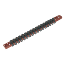 Sealey Premier Socket Retaining Rail with 17 Clips 1/2"Sq Drive