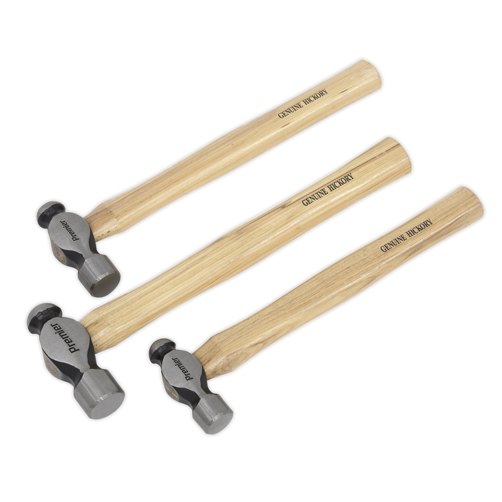 Premier Ball Pein Hammer Set 3pc Hickory Shafts
