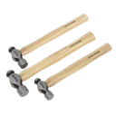 Sealey Premier Ball Pein Hammer Set 3pc Hickory Shafts