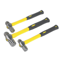 Sealey Premier Ball Pein Hammer Set with Fibreglass Shafts 3pc