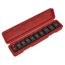 Sealey Premier TRX-Star* Female Impact Socket Set 1/2"Sq Drive 10pc
