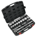 Sealey Premier Metric/Imperial Socket Set 3/4"Sq Drive 12-point 