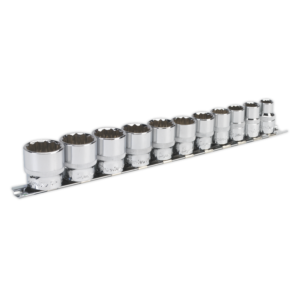 Sealey Premier Imperial Socket Set 3/8"Sq Drive 12-point 11pc