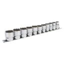 Sealey Premier Imperial Socket Set 3/8"Sq Drive 12-point 11pc