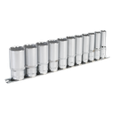 Sealey Premier Imperial Deep Socket Set 3/8"Sq Drive 12-point 11pc
