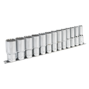 Sealey Premier Imperial Deep Socket Set 1/2"Sq Drive 12-point 13pc