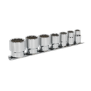 Sealey Premier Whitworth Socket Set 3/8"Sq Drive 7pc