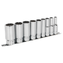Sealey Premier Whitworth Deep Socket Set 1/2"Sq Drive 9pc