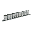 Sealey Premier Socket Set 1/4"Sq Drive 12-point 13pc