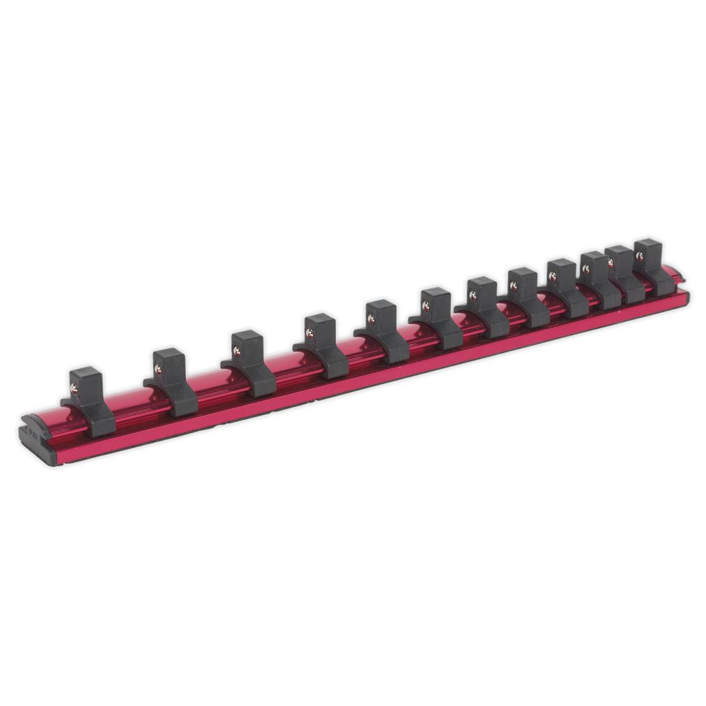 Premier Magnetic Socket Retaining Rail with 12 Clips 3/8"Sq Drive