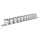 Sealey Premier Imperial Lock-On™ Socket Set 3/8"Sq Drive 11pc