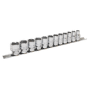 Sealey Premier Black Lock-On™ Socket Set 3/8"Sq Drive 12pc