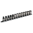 Sealey Premier Black Lock-On™ Socket Set 1/2"Sq Drive 13pc