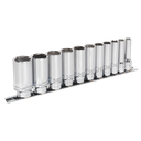 Sealey Premier Imperial Deep Lock-On™ Socket Set 3/8"Sq Drive 11pc