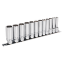 Sealey Premier Deep Lock-On™ Socket Set 3/8"Sq Drive 12pc
