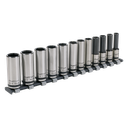 Sealey Premier Black Deep Lock-On™ Socket Set 3/8"Sq Drive 12pc