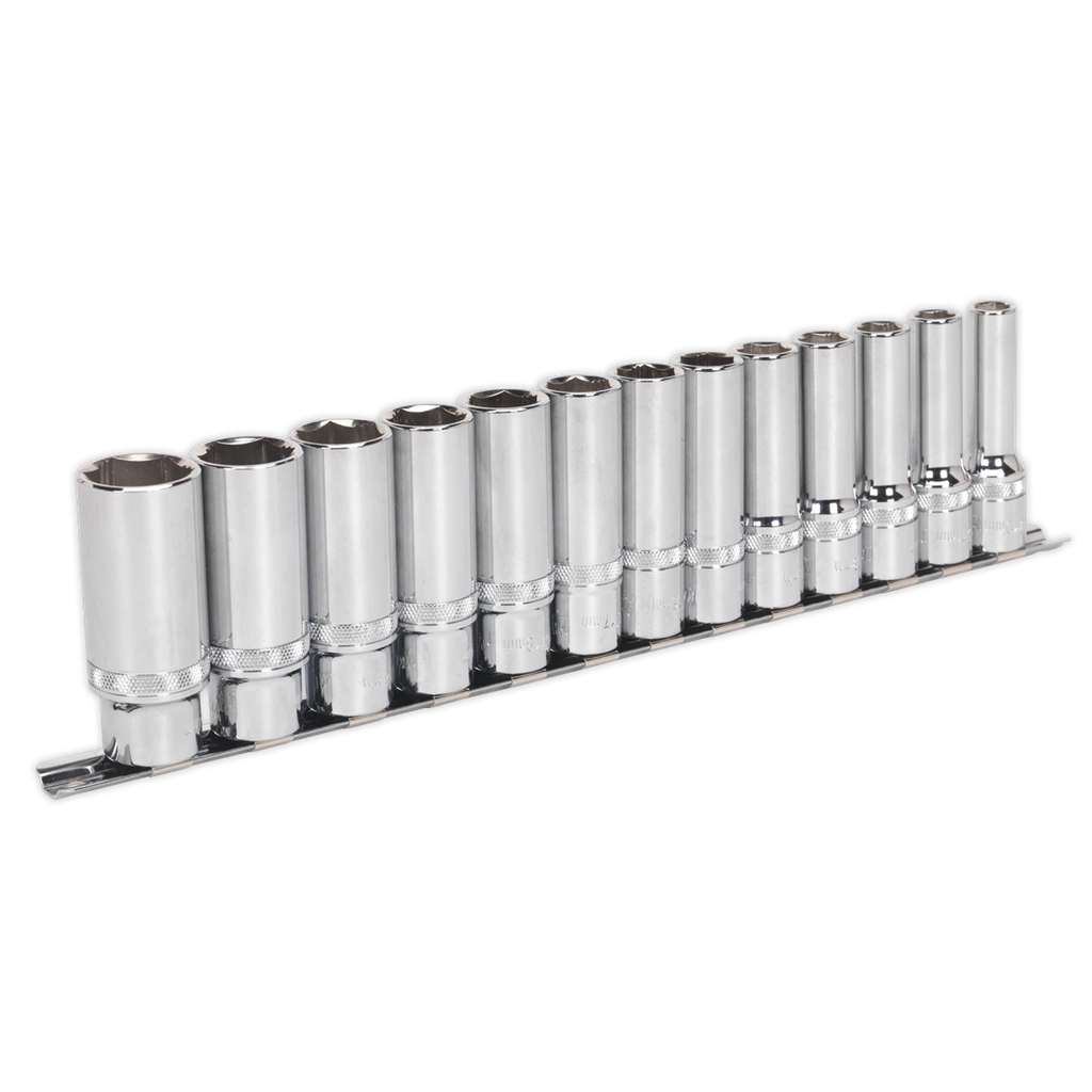 Sealey Premier Deep Lock-On™ Socket Set 1/2"Sq Drive 13pc