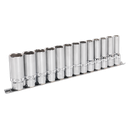 Sealey Premier Deep Lock-On™ Socket Set 1/2"Sq Drive 13pc