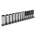 Sealey Premier Black Deep Lock-On™ Socket Set 1/2"Sq Drive 13pc