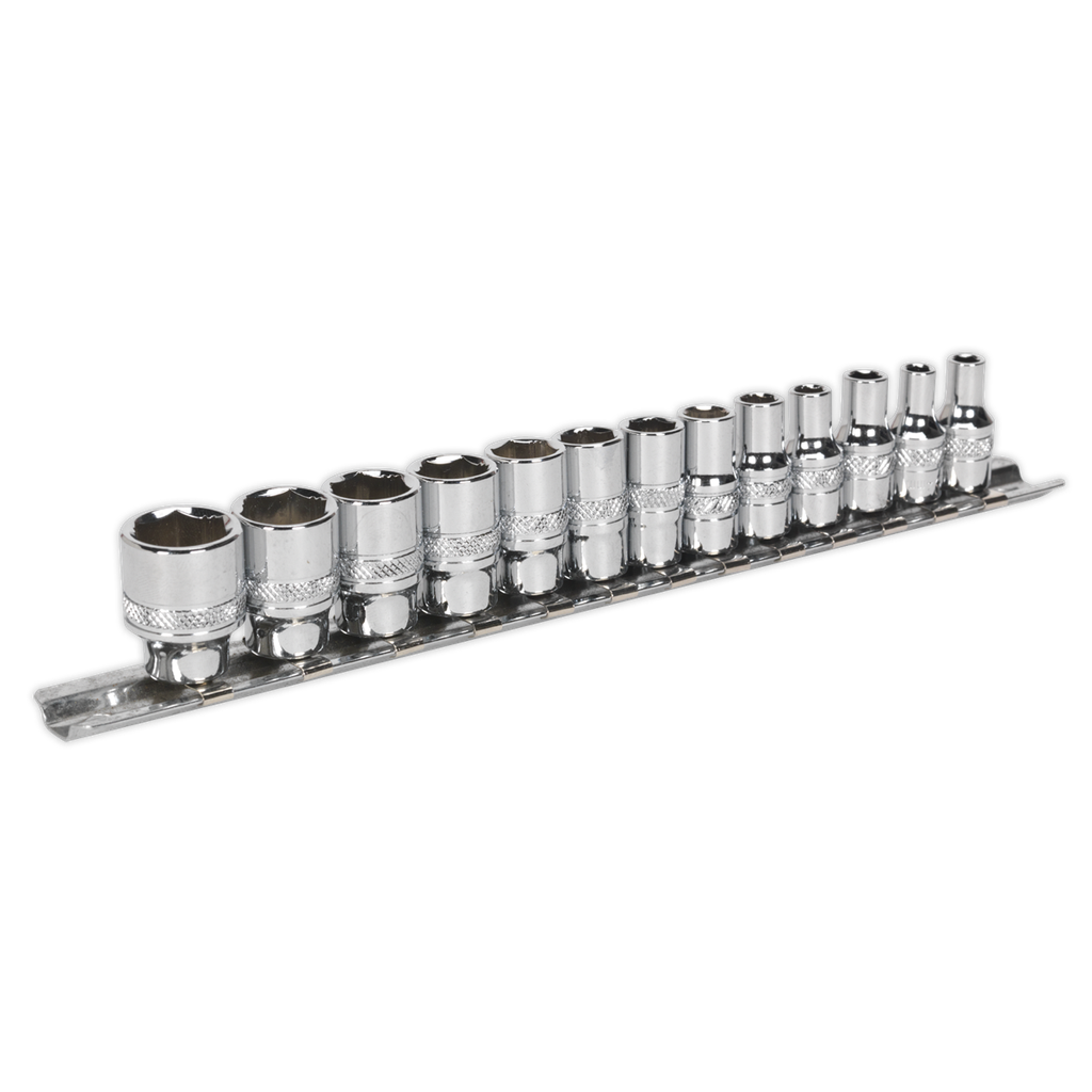 Sealey Premier Lock-On™ Socket Set 1/4"Sq Drive 13pc