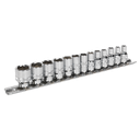 Sealey Premier Lock-On™ Socket Set 1/4"Sq Drive 13pc