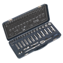 Sealey Premier Lock-On™ Socket Set 3/8"Sq Drive 34pc