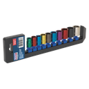 Premier Multi-Coloured Socket Set 3/8"Sq Drive 10pc