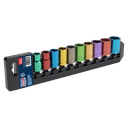 Premier Multi-Coloured Socket Set 1/2"Sq Drive 10pc