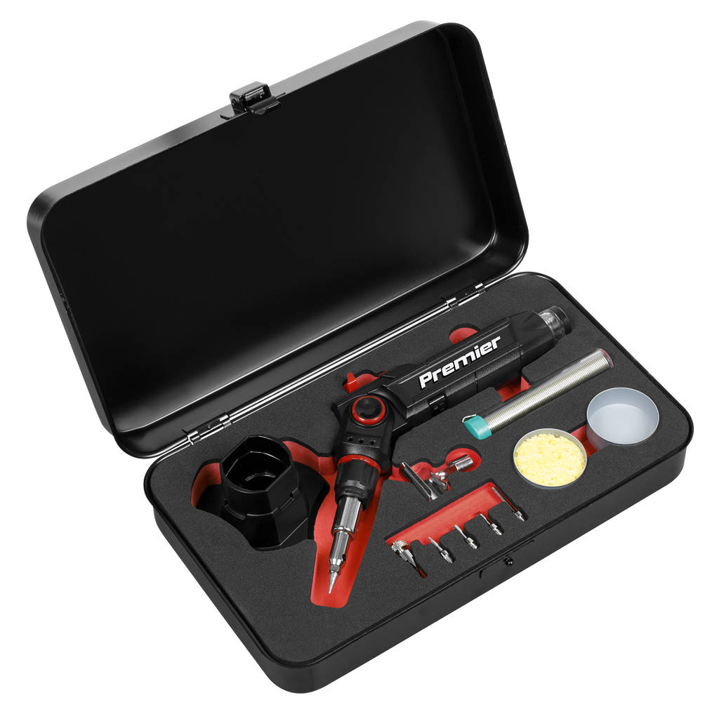 Sealey Premier 3-in-1 Butane Indexing Soldering Iron Kit