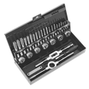 Sealey Metric Tap & Die Set Split Dies 32pc - HSS 4341