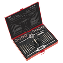 Sealey Imperial Tap & Die Set Split Dies BSW 28pc