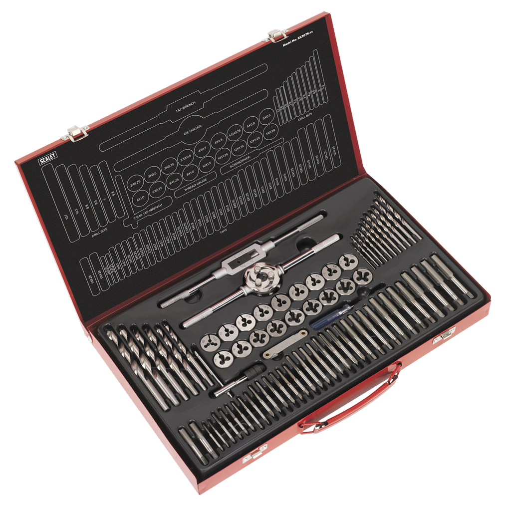 Sealey Metric Tap & Die Set Split Dies 76pc