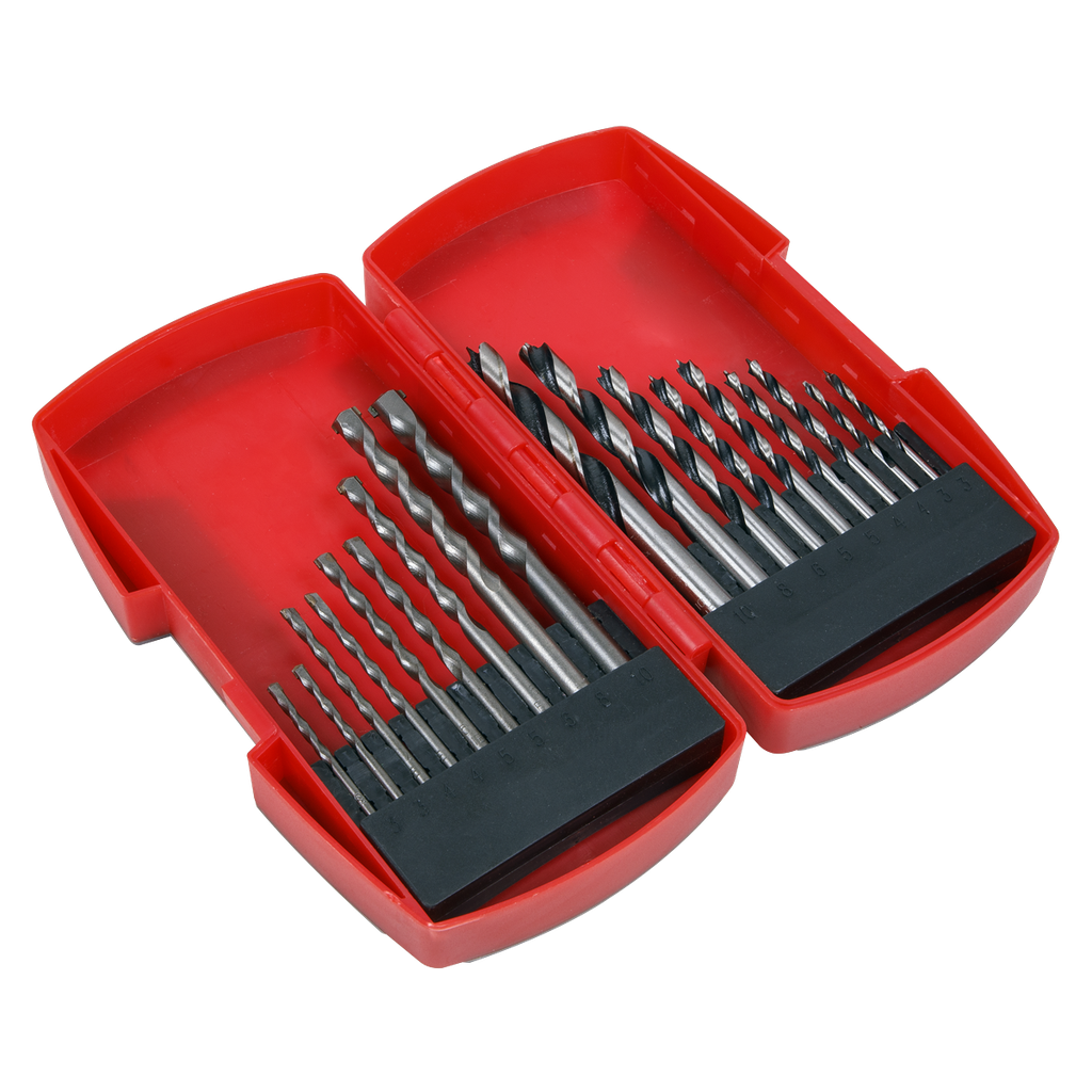 Sealey Wood/Masonry Drill Bit Set 18pc